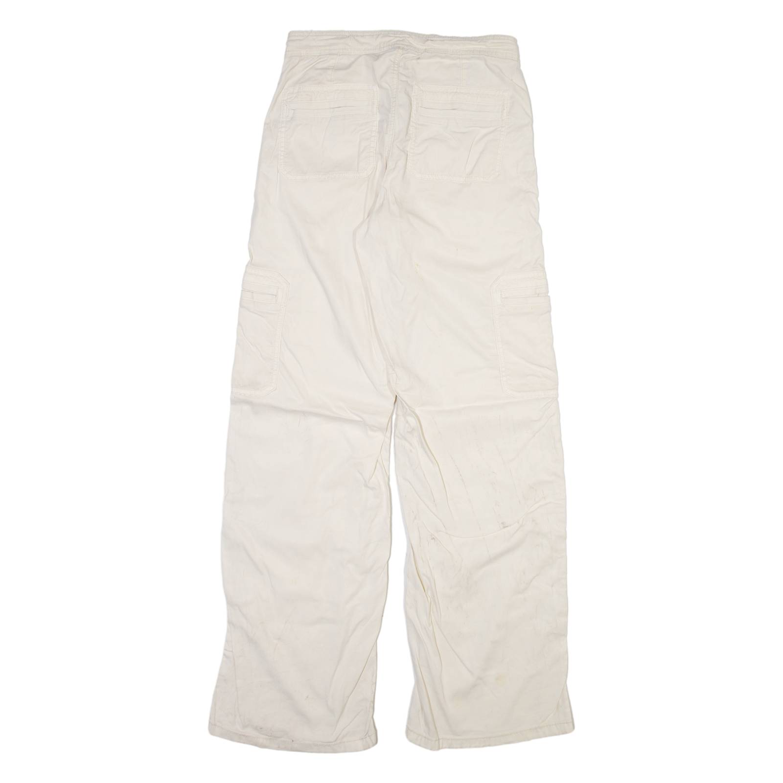 AMERICAN EAGLE Womens Trousers Cream Regular Wide-Leg W27 L31