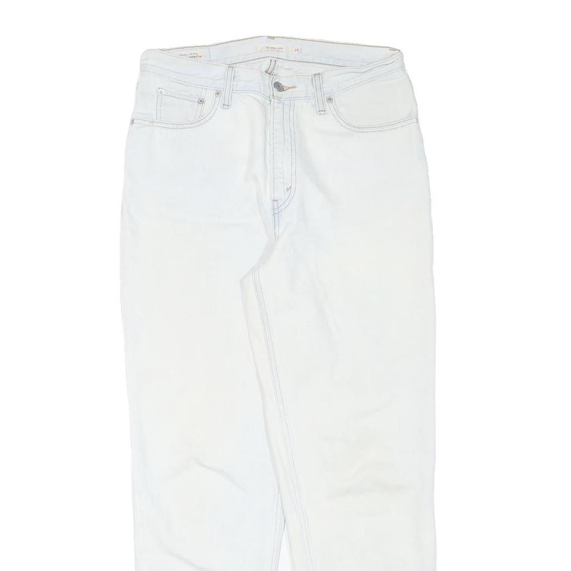 LEVI'S Womens White Relaxed Jeans Denim W29 L29 Zip Cotton Blend Casual Classic