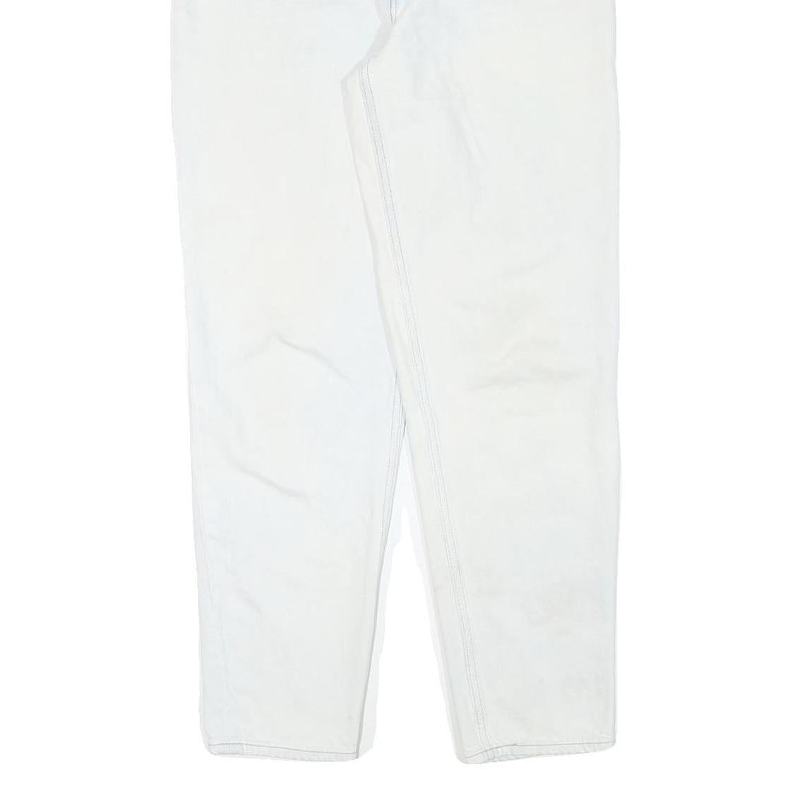 LEVI'S Womens White Relaxed Jeans Denim W29 L29 Zip Cotton Blend Casual Classic