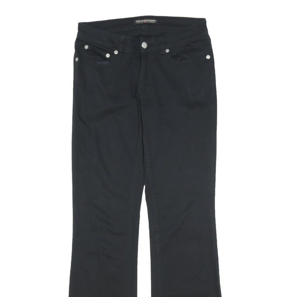 RALPH LAUREN POLO JEANS COMPANY Womens Black Cotton Blend Regular Flared