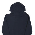 ELLESSE Womens Navy Hoodie UK 8 Cotton Blend Pullover Casual Sportswear