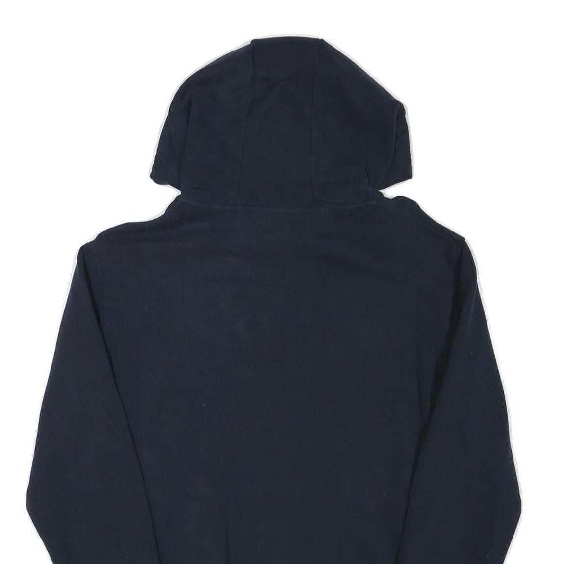 ELLESSE Womens Navy Hoodie UK 8 Cotton Blend Pullover Casual Sportswear