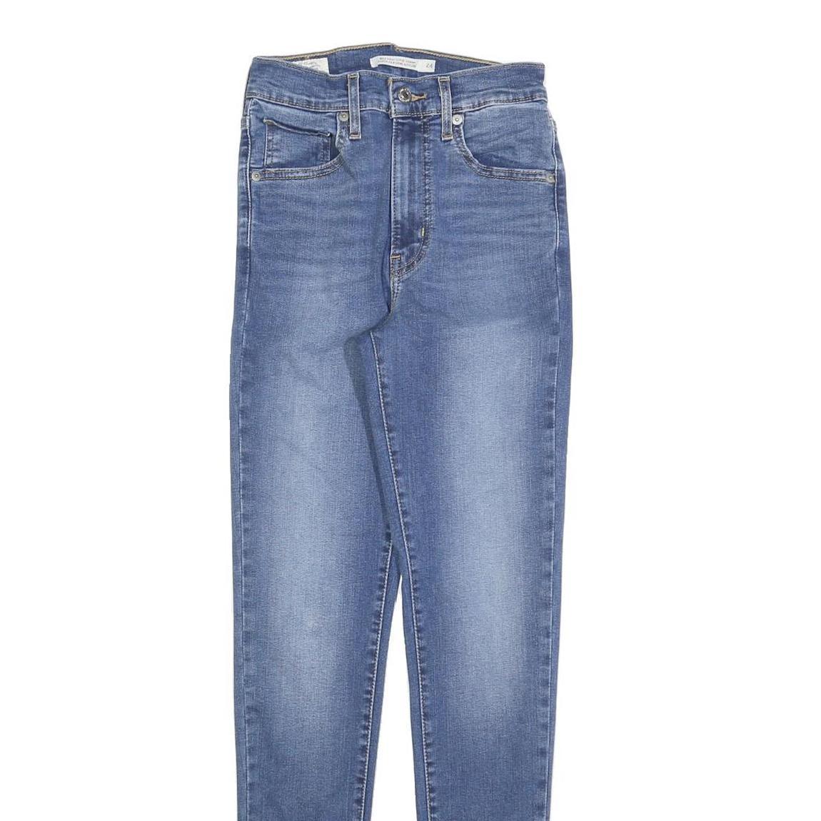 LEVI'S Big E Womens Slim Fit Skinny Denim Jeans Blue W24 L30 Authentic Vintage