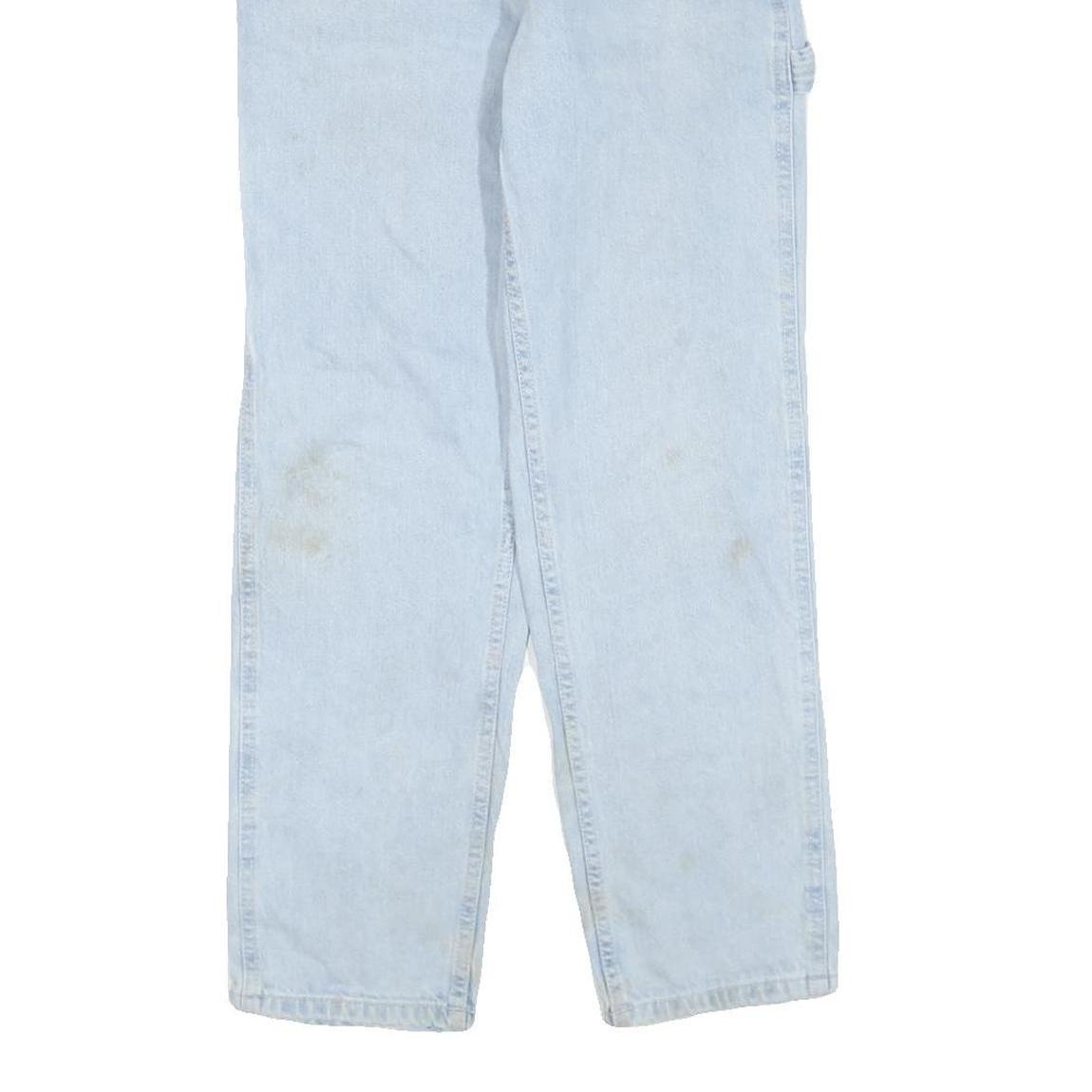 DICKIES Womens Regular Light Blue Denim Jeans W28 L28 Workwear Style Zip Closure