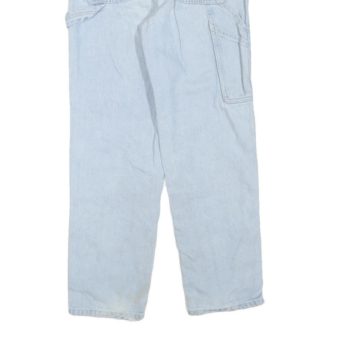 DICKIES Womens Regular Light Blue Denim Jeans W28 L28 Workwear Style Zip Closure