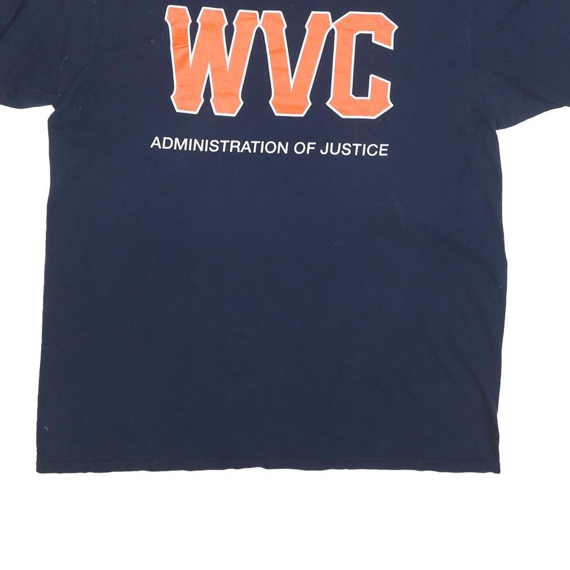 ADIDAS Mens Navy Blue Graphic T-Shirt XL Short Sleeve Crew Neck Cotton Blend