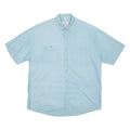 FINEST TAILOR Mens Plain Shirt Blue L
