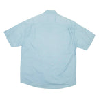 FINEST TAILOR Mens Plain Shirt Blue L