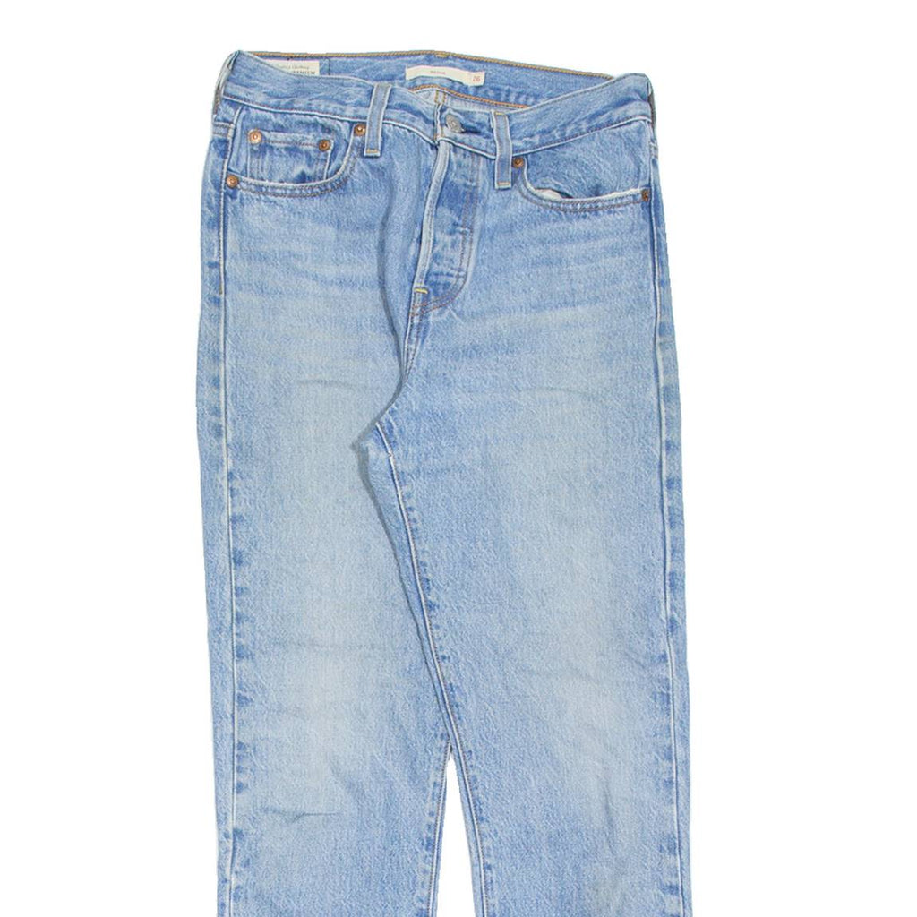 LEVI'S BIG E Womens Jeans Blue Regular Straight Stone Wash W26 L27