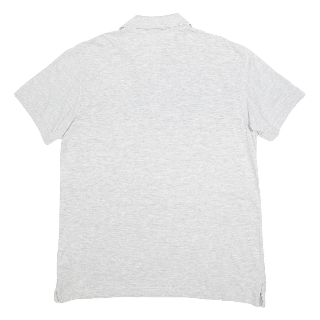 KAPPA Mens Light Grey Polo Shirt XL Cotton Blend Basic Short Sleeve Casual