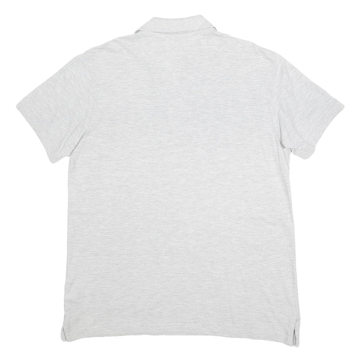 KAPPA Mens Light Grey Polo Shirt XL Cotton Blend Basic Short Sleeve Casual