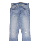 LEVI'S 501S Womens Jeans Blue Classic Straight Denim Medium W25 L30 Distressed