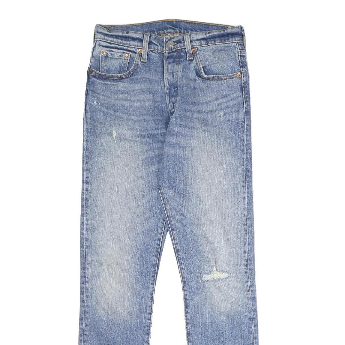 LEVI'S 501S Womens Jeans Blue Classic Straight Denim Medium W25 L30 Distressed