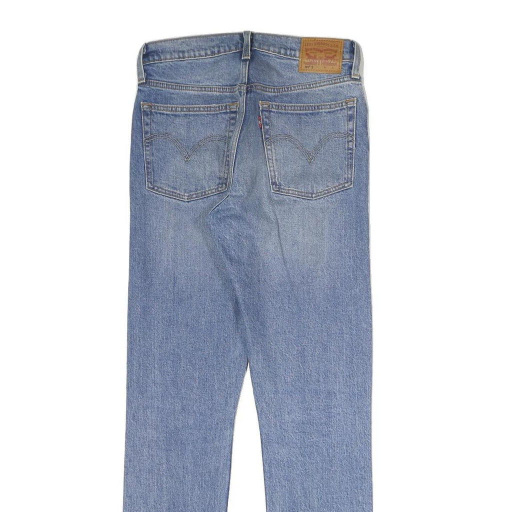 LEVI'S 501S Womens Jeans Blue Classic Straight Denim Medium W25 L30 Distressed