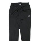 REEBOK Mens Joggers Black M W28 L29 Polyester Blend Slim Tapered Reflective Logo