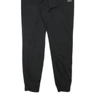 REEBOK Mens Joggers Black M W28 L29 Polyester Blend Slim Tapered Reflective Logo