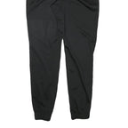 REEBOK Mens Joggers Black M W28 L29 Polyester Blend Slim Tapered Reflective Logo