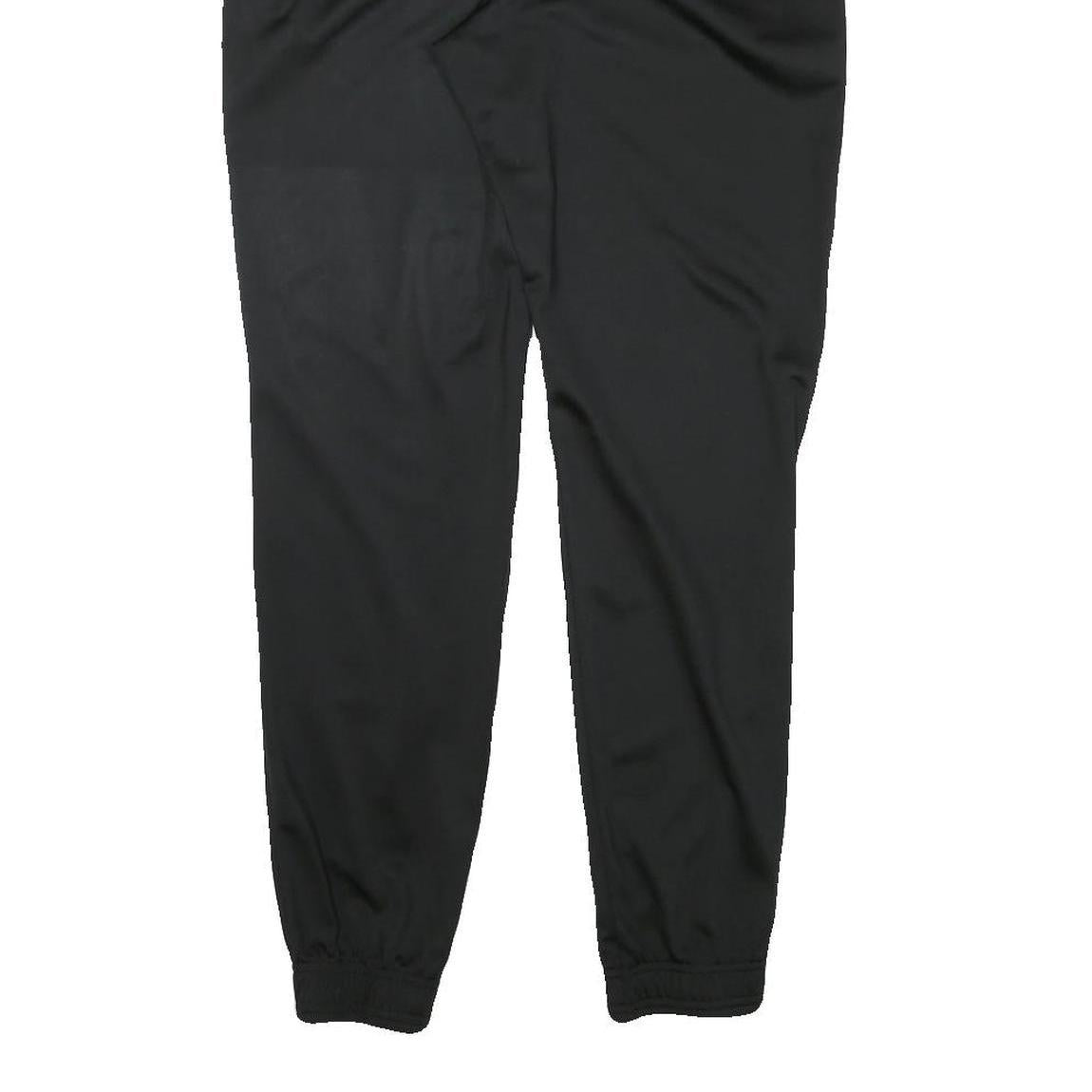 REEBOK Mens Joggers Black M W28 L29 Polyester Blend Slim Tapered Reflective Logo