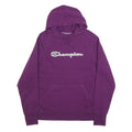 CHAMPION Womens Purple Hoodie L Cotton Pullover Sweatshirt Casual