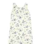 MOLLY MALLOY Womens Cream Floral Sleeveless Midi Dress Cotton Blend M Light