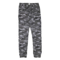 SKATE NATION Mens Cotton Blend Grey & Black Camouflage Slim Drawstring Trousers
