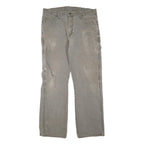 DICKIES Mens Regular Fit W34 L30 Cotton Blend Zip Jeans Beige Workwear Utility