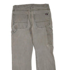DICKIES Mens Regular Fit W34 L30 Cotton Blend Zip Jeans Beige Workwear Utility