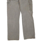 DICKIES Mens Regular Fit W34 L30 Cotton Blend Zip Jeans Beige Workwear Utility