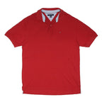 POLO RALPH LAUREN Mens Red Short Sleeve Plain XL Classic Cotton Blend Polo Shirt