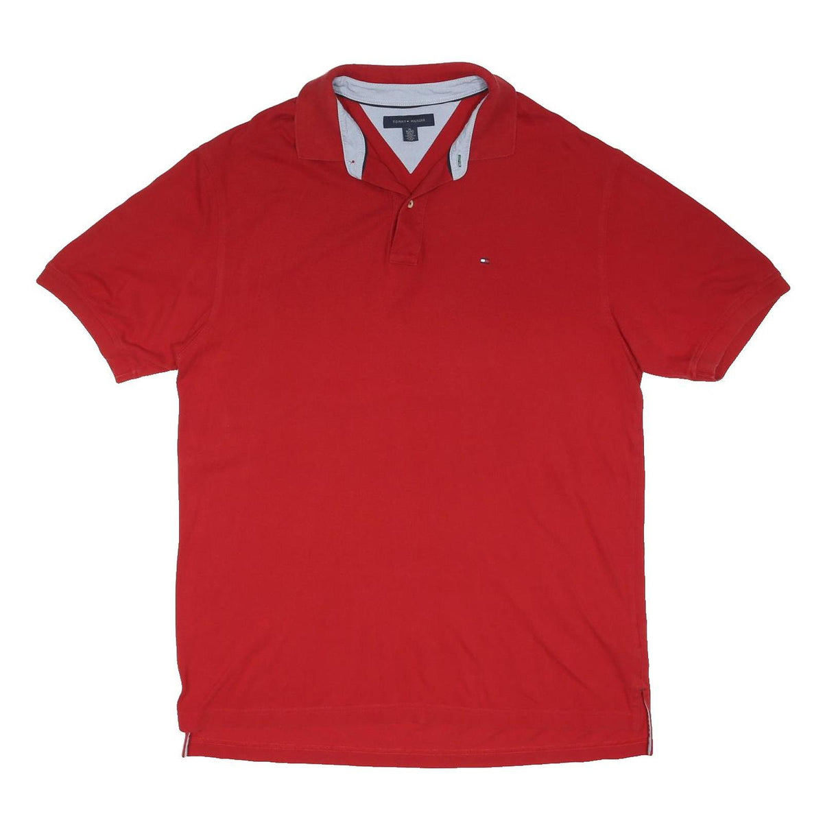 POLO RALPH LAUREN Mens Red Short Sleeve Plain XL Classic Cotton Blend Polo Shirt