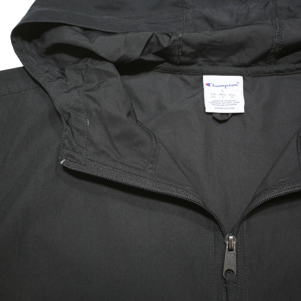 CHAMPION Mens Black Pacific Tigers Windbreaker Jacket L Polyester Blend Zip