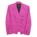 MARC AUREL Womens Pink Jacket S Cotton Blend Classic Tailored Button Blazer