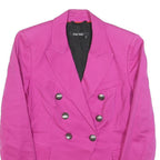 MARC AUREL Womens Pink Jacket S Cotton Blend Classic Tailored Button Blazer