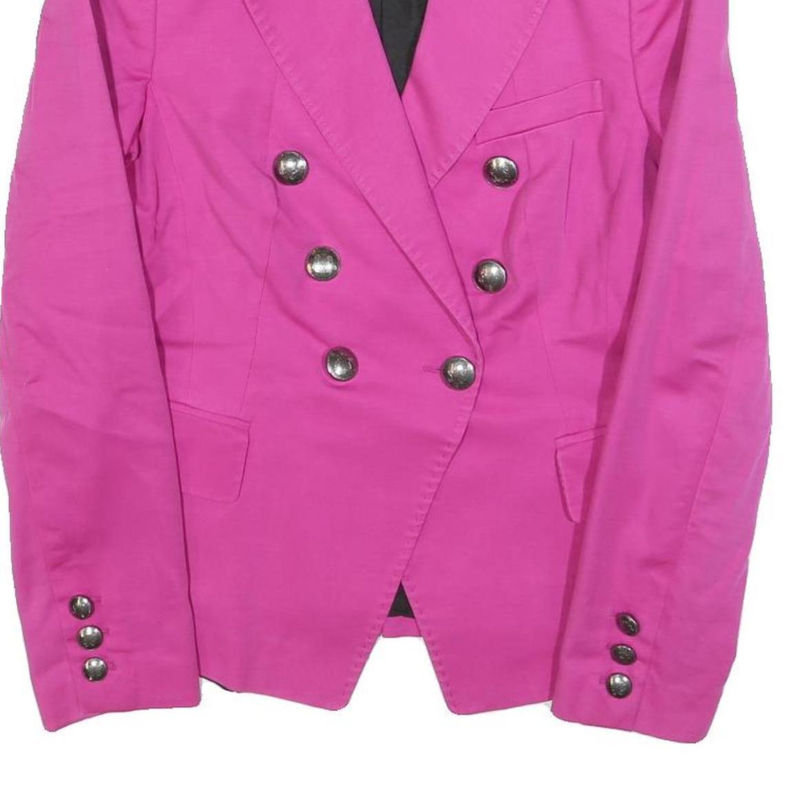 MARC AUREL Womens Pink Jacket S Cotton Blend Classic Tailored Button Blazer