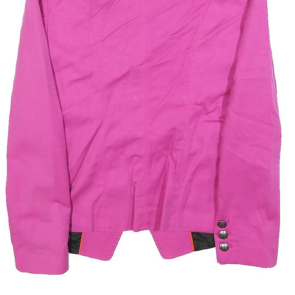 MARC AUREL Womens Pink Jacket S Cotton Blend Classic Tailored Button Blazer