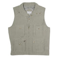 MODE MILLE Mens Beige Utility Jacket L Polyester Blend Plain Multipocket Zip