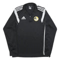ADIDAS Mens Black & White Football Club 1/4 Zip Sweatshirt M Athletic Sportswear