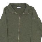 COLUMBIA Womens Green Zip Jacket S Polyester Chevron Pattern Outdoor Wear