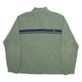 CHAPS Mens Jumper Green 1/4 Zip Tight Knit XL