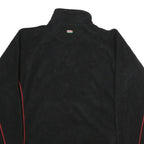WALES Mens Black & Red Wales Pattern Jumper 2XL Polyester Half Zip Sports