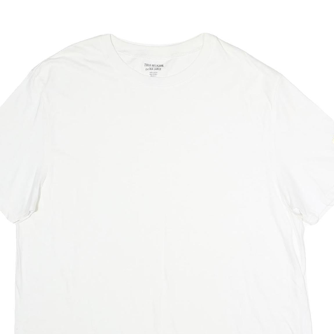 TRUE RELIGION Mens White XL Graphic T-Shirt Short Sleeve Crew Neck Designer