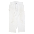 DICKIES Mens White Relaxed Workwear Straight Denim Jeans W32 L27 Durable Casual