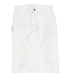 DICKIES Mens White Relaxed Workwear Straight Denim Jeans W32 L27 Durable Casual