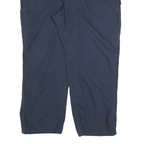 CARHARTT Mens Cotton Blend Navy Regular Trousers W42 L30 Casual Workwear Zip