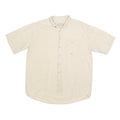 CAMEL Mens Beige Short Sleeve Cotton Blend Shirt L Casual Button Pocket