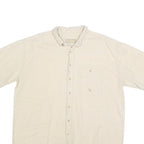 CAMEL Mens Beige Short Sleeve Cotton Blend Shirt L Casual Button Pocket