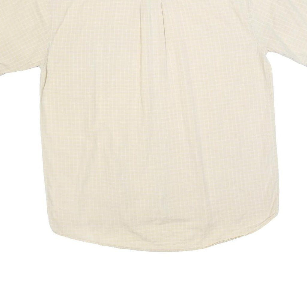 CAMEL Mens Beige Short Sleeve Cotton Blend Shirt L Casual Button Pocket