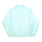 Womens White & Aqua Abstract Print Zip Jacket M Polyester Blend Retro