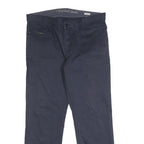 CALVIN KLEIN JEANS Mens Cotton Blend Blue Slim Trousers W36 L29 Stylish Casual