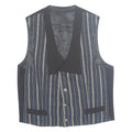 Womens Printed Waistcoat Black V-Neck Sleeveless Striped M